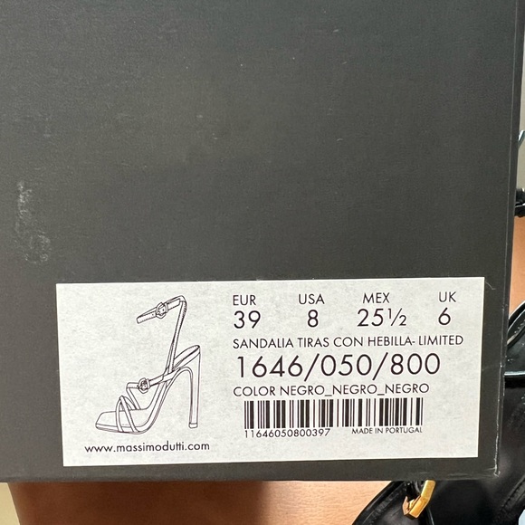 NWT🏷️Massimo Dutti leather heels - Picture 8 of 9